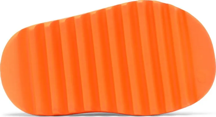 Adidas Yeezy Slides Kids 'Enflame Orange' Sandals, Orange