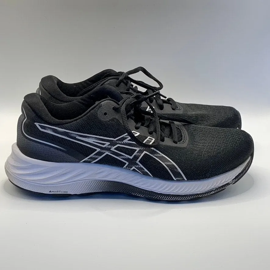 ASICS Women's Black/White Gel-Excite 9 Round-Toe Lace-Up Athletic Sneakers SZ 7