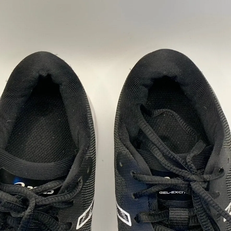 ASICS Women's Black/White Gel-Excite 9 Round-Toe Lace-Up Athletic Sneakers SZ 7
