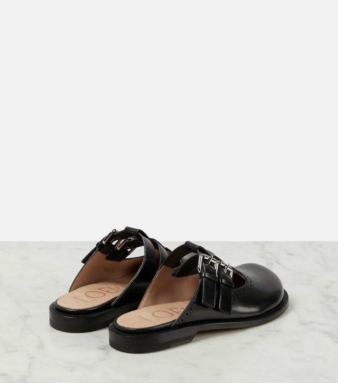Campo Mary Jane Loewe leather mules, black