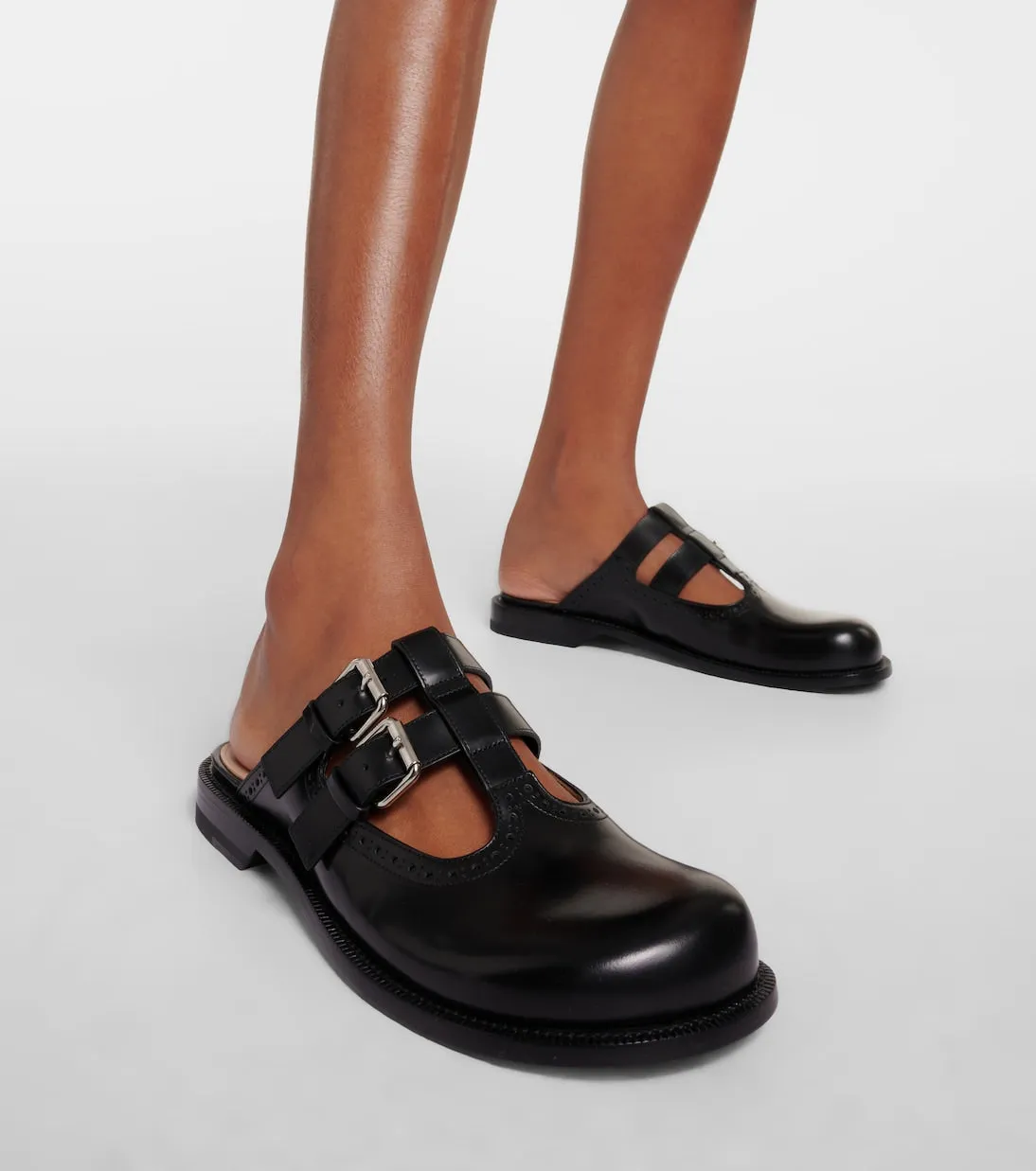 Campo Mary Jane Loewe leather mules, black
