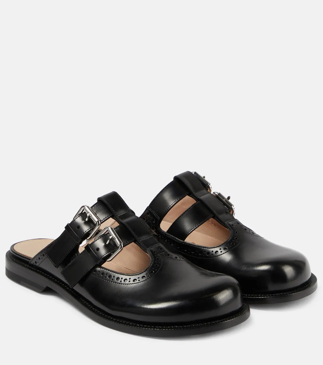 Campo Mary Jane Loewe leather mules, black