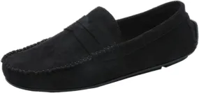 Easy to Put and Remove. Loafer Shoes Driving Moccasins for Men Genuine Leather Round Toe Suede Vamp Penny Loafer Lightweight Anti-Slip Resistant Flat Heel Flexible Outdoor for All Occasions