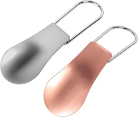 Folding Mini Metal Shoe Pulls 5.7 Inch - Travel Friendly for Men, Women and Children - Pack of 2