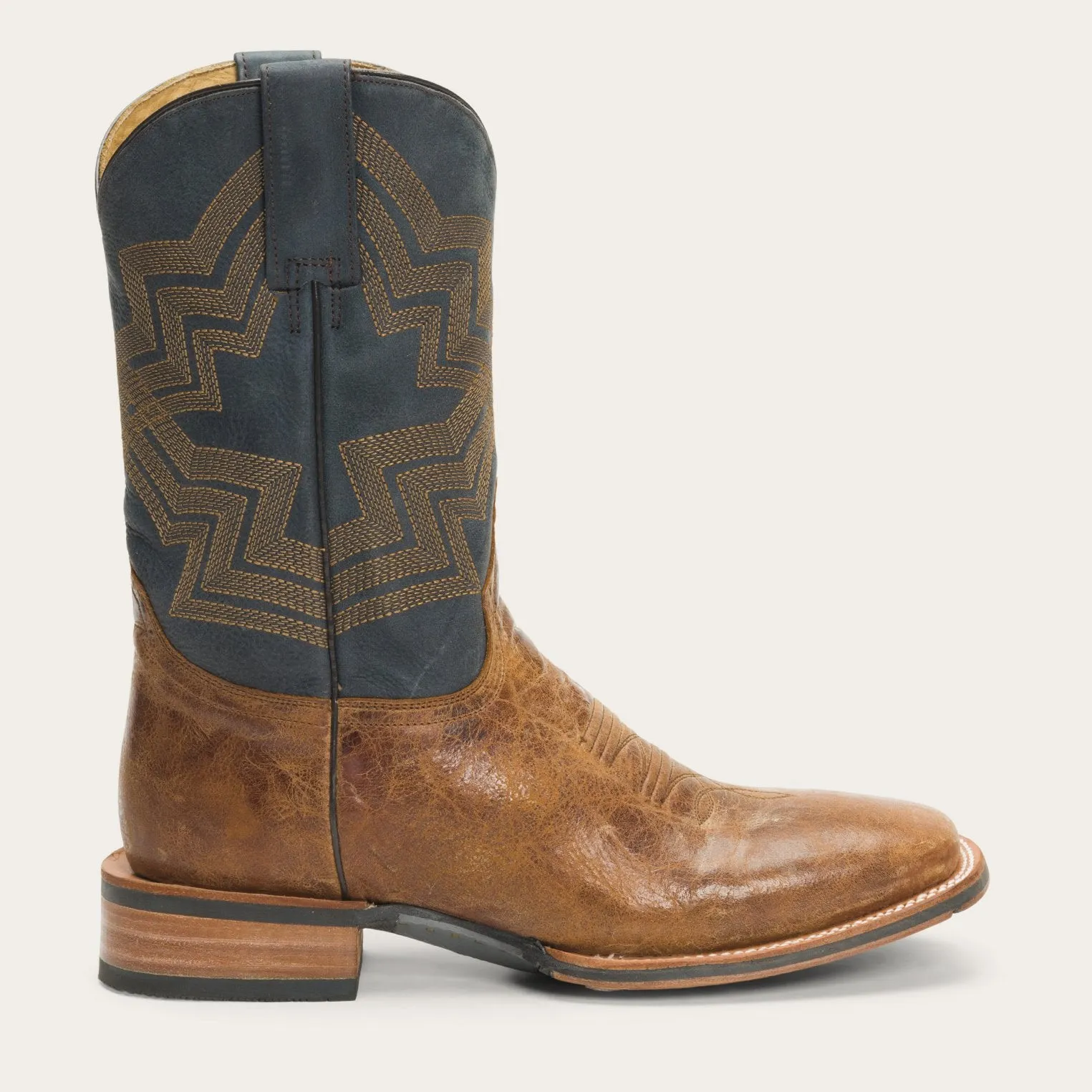 Goddard Burnished Blue & Brown Leather Boot