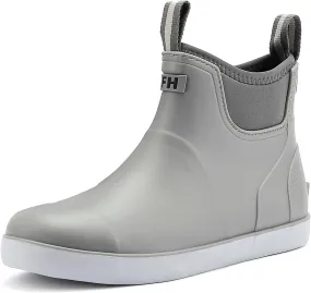 Men's Deck Boots, Waterproof Ankle Rain Boots Men Anti-Slip Traction, Outdoor Rubber Fishing Garden Boots High-Performance Shoes for Farming