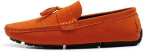 Mens Loafers Penny Loafers with Tassel Suede Vamp Flat Heel Comfortable Anti-Slip Outdoor Slip On