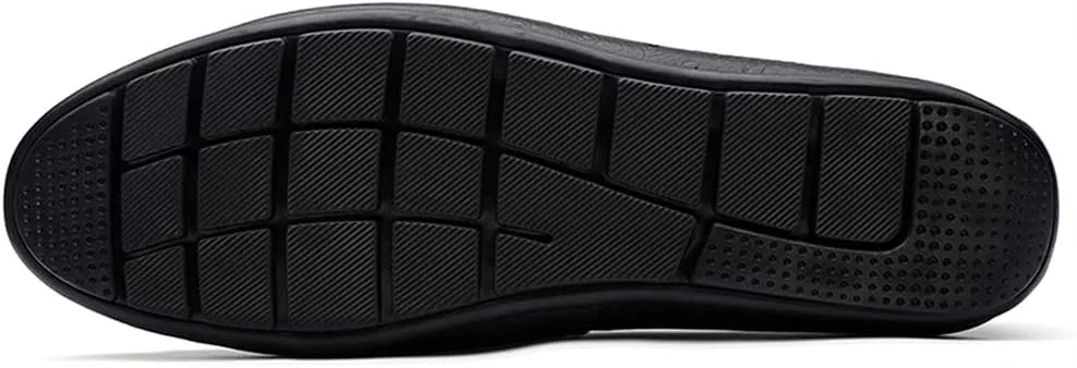 Men's Loafers Shoes Simple Driving Loafers Penny Loafers Leather Anti-Slip Lightweight Flat Heel Casual Slip-on