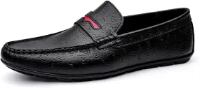 Men's Loafers Shoes Simple Driving Loafers Penny Loafers Leather Anti-Slip Lightweight Flat Heel Casual Slip-on
