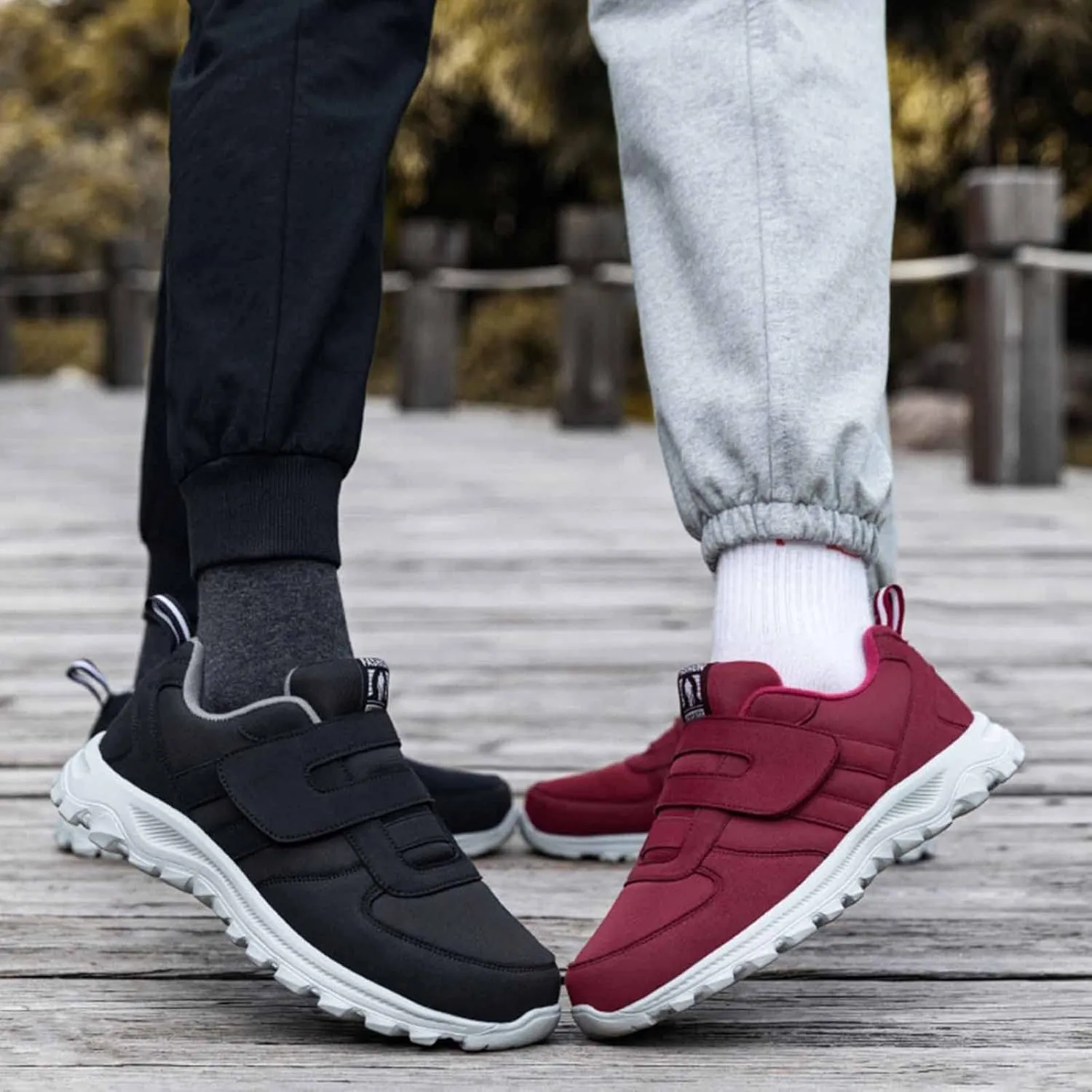 Mens Slip on Sneakers Lightweight Breathable Comfortable Casual Sneaker Non Slip Hook Loop Walking Sport Shoes Orthopedic Walking Shoes