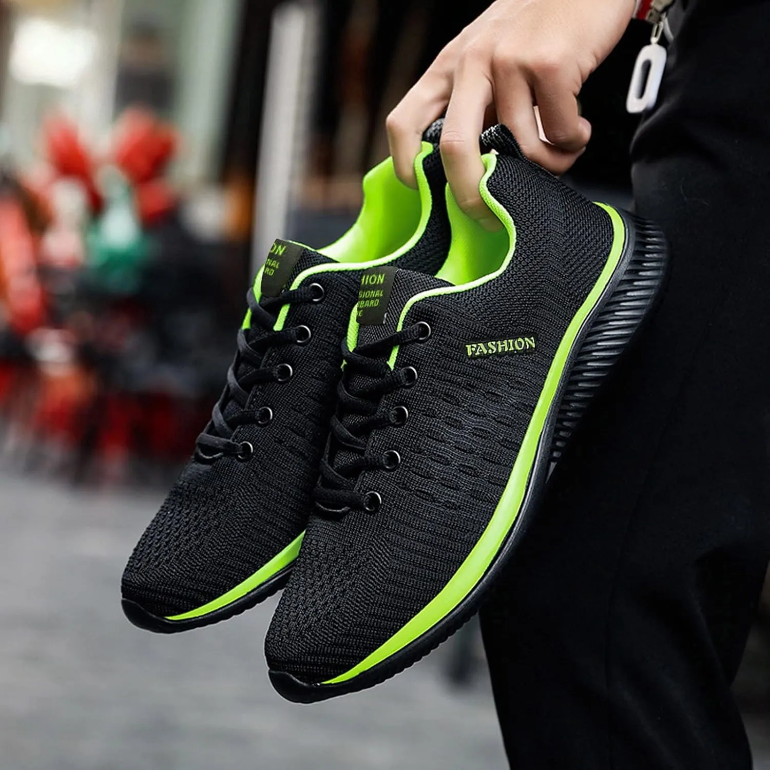 Men's Walking & Running Shoes Lace Up Slip On Cushion Sneaker Comfortable Lightweight Breathable Casual Sneakers