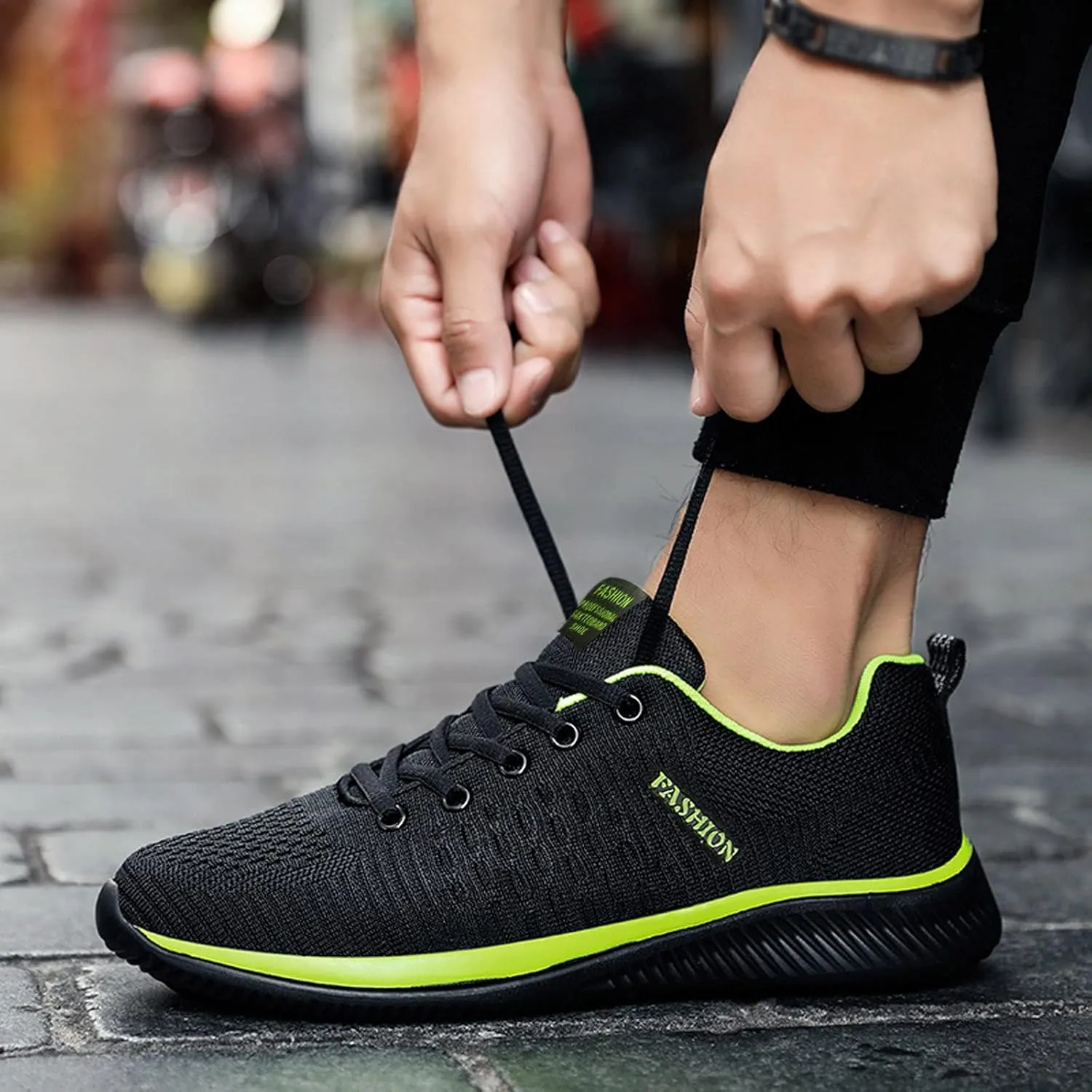 Men's Walking & Running Shoes Lace Up Slip On Cushion Sneaker Comfortable Lightweight Breathable Casual Sneakers