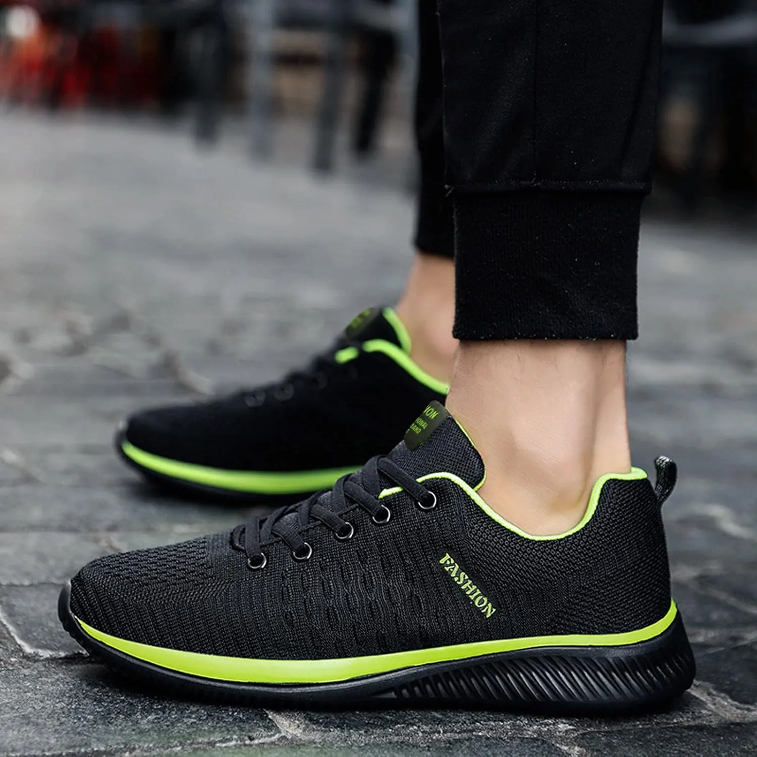 Men's Walking & Running Shoes Lace Up Slip On Cushion Sneaker Comfortable Lightweight Breathable Casual Sneakers