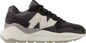 New Balance 57/40 Big Kid Wide 'Black Moonbeam' Sneakers, black