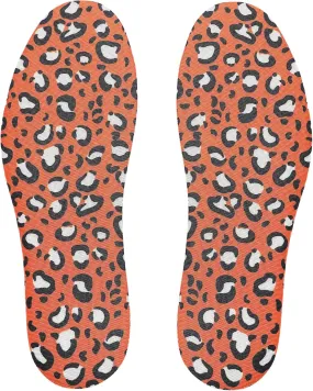 No Socks Insoles Ultra Thin Insoles Washable Barefoot Shoe Insert Women's No Show Socks Sockless Shoe Inserts Orange Shoe Insert Animal Print