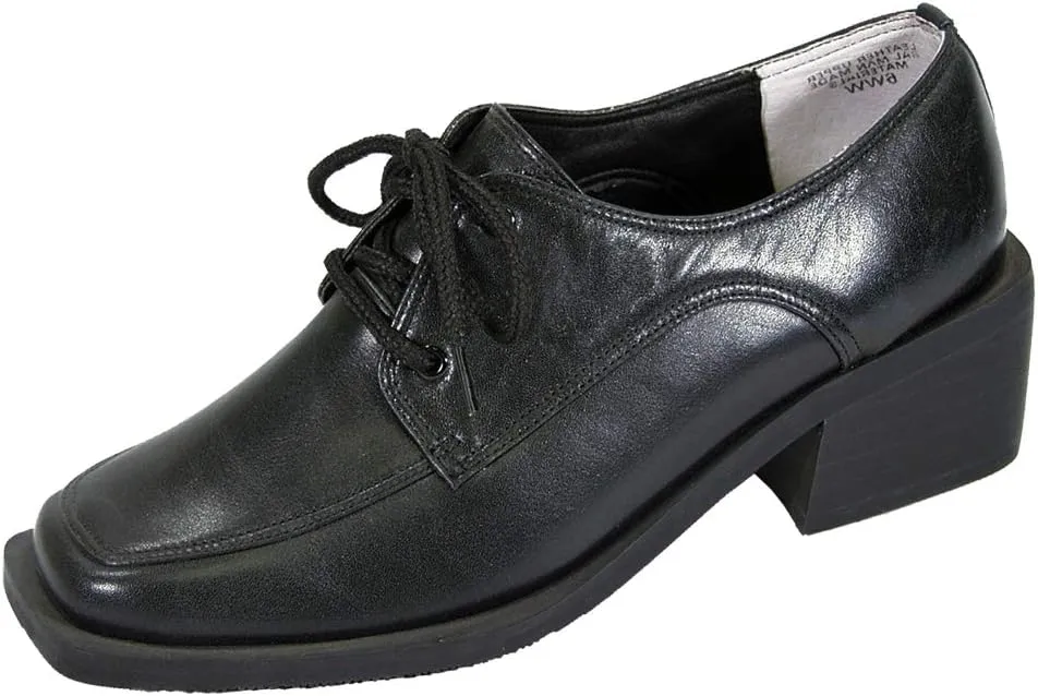 Peerage Moya Women's Wide Width Leather Lace Up Oxford Shoes