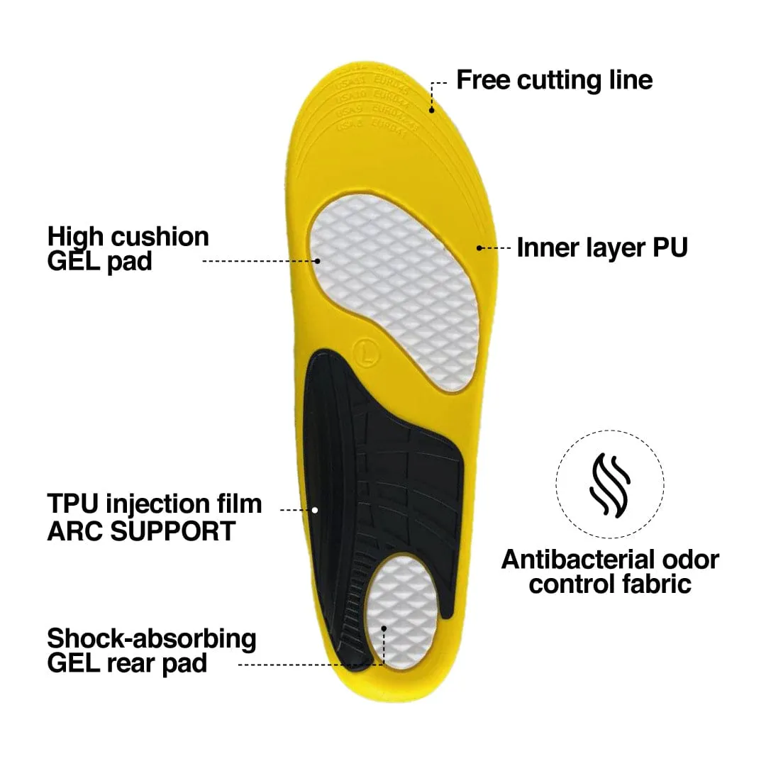 Running Insole for Men & Women, Foot Arch Support, Low Arch Support