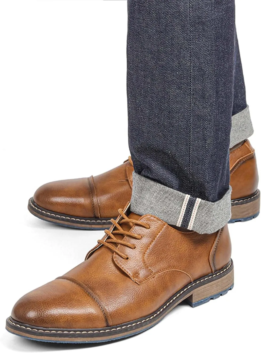 Tanner Shoes Men's Orthopedic Comfort Dress Shoes Casual Business Leather Oxford Derby Loafers Office Walking Work Flats