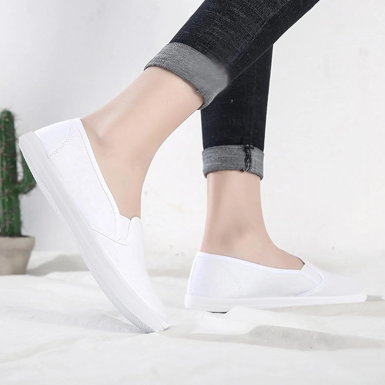 Women Orthopedic Sneakers Platform Wedge Sneakers Slip On Breathable Lightweight Fashion Sneakers Loafers Walking Shoes