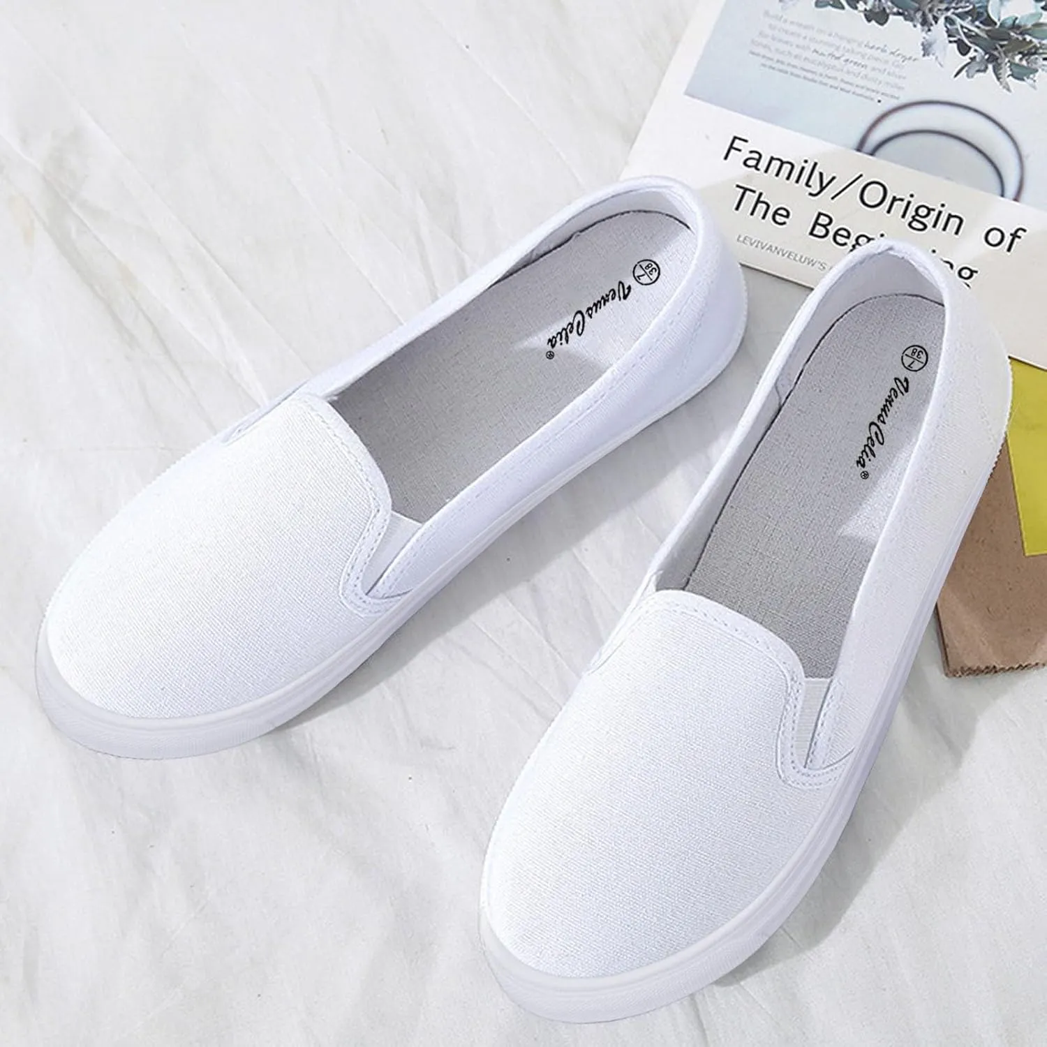 Women Orthopedic Sneakers Platform Wedge Sneakers Slip On Breathable Lightweight Fashion Sneakers Loafers Walking Shoes