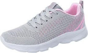 Women's Breathable Elastic Fly Woven Mesh Shoes Fashion Sport Gym Jogging Tennis Sneaker Stretch Cushion Shoe