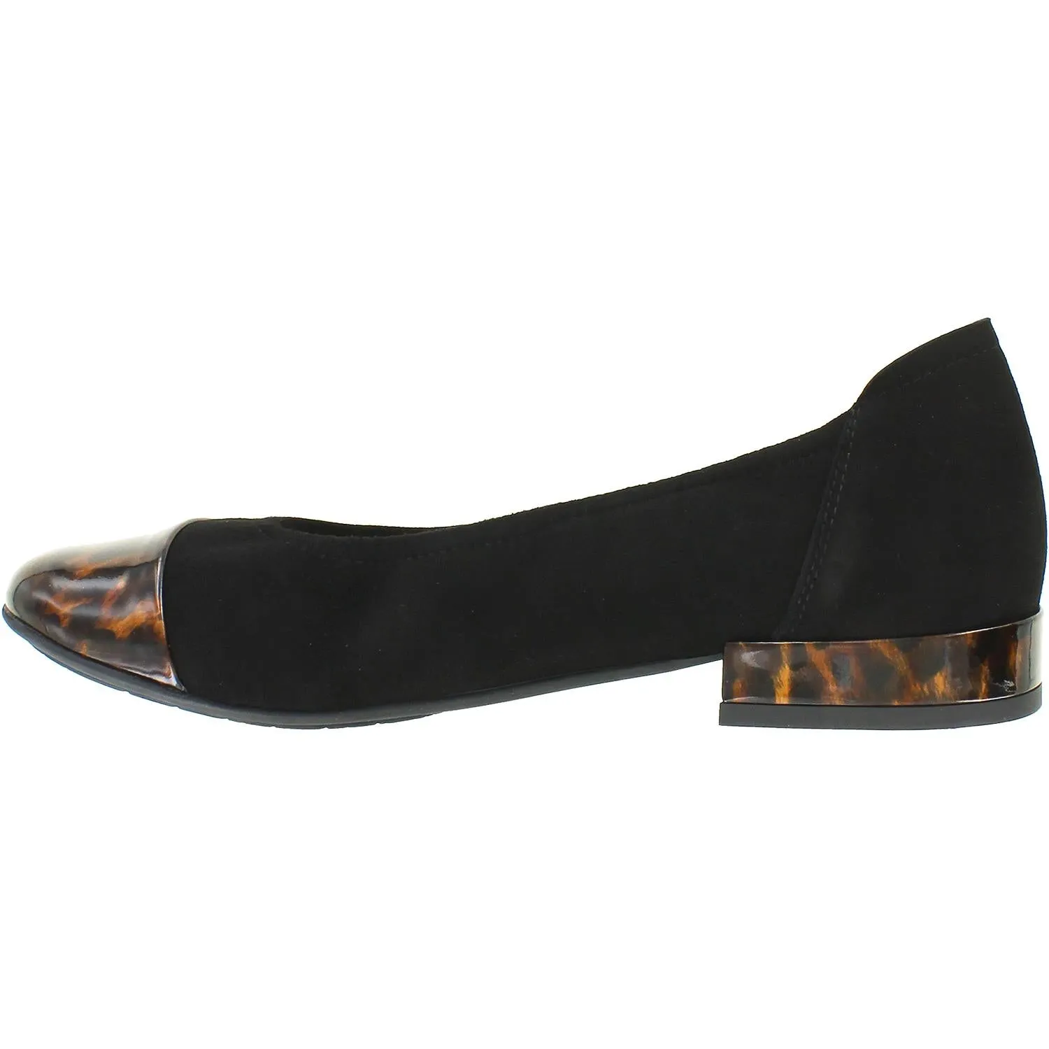 Women's Sabrinas Kyoto 77002 Black Suede/Brown Tortoise