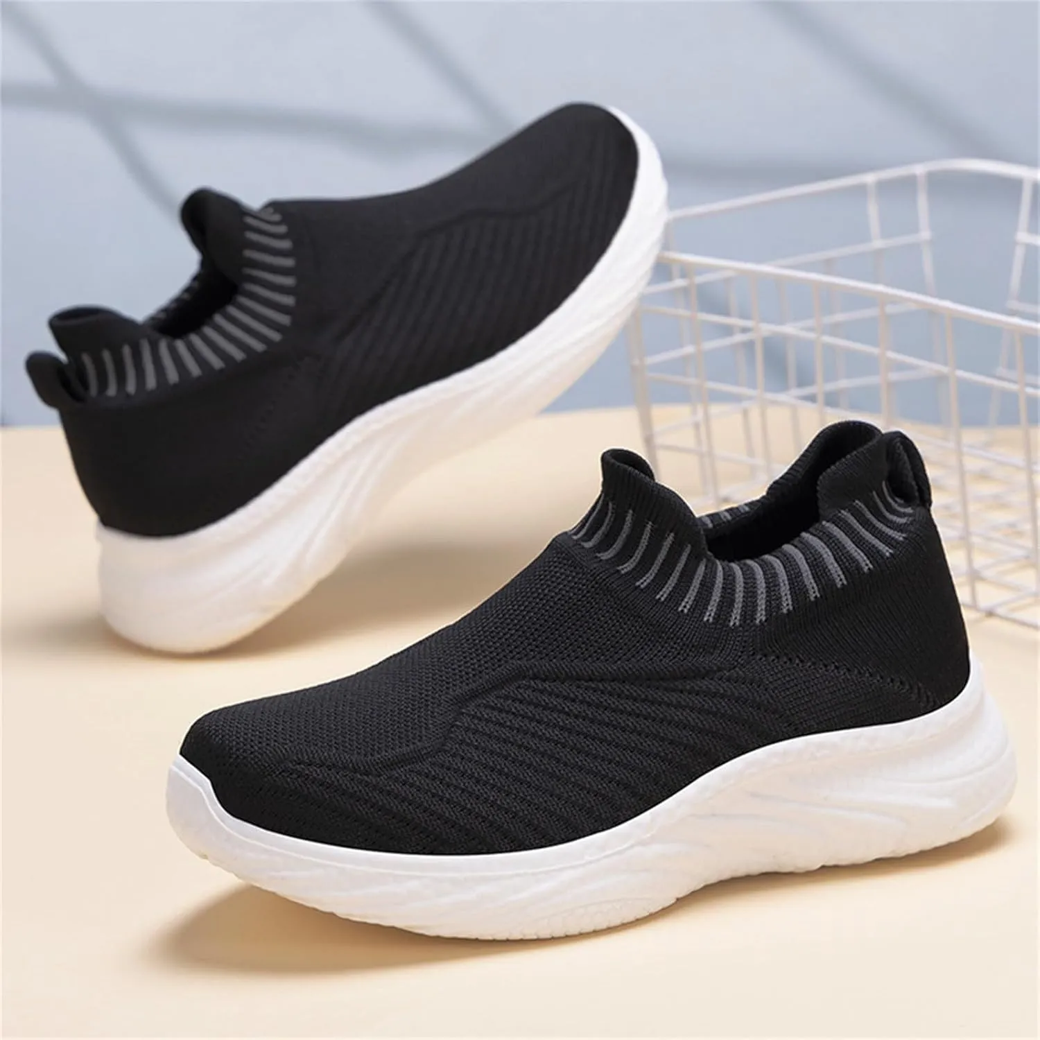 Womens Sneakers Air Cushion Running Shoes Comfortable Tennis Walking Shoes Mesh Breathable Gym Work Lightweight Athletic Sneakers
