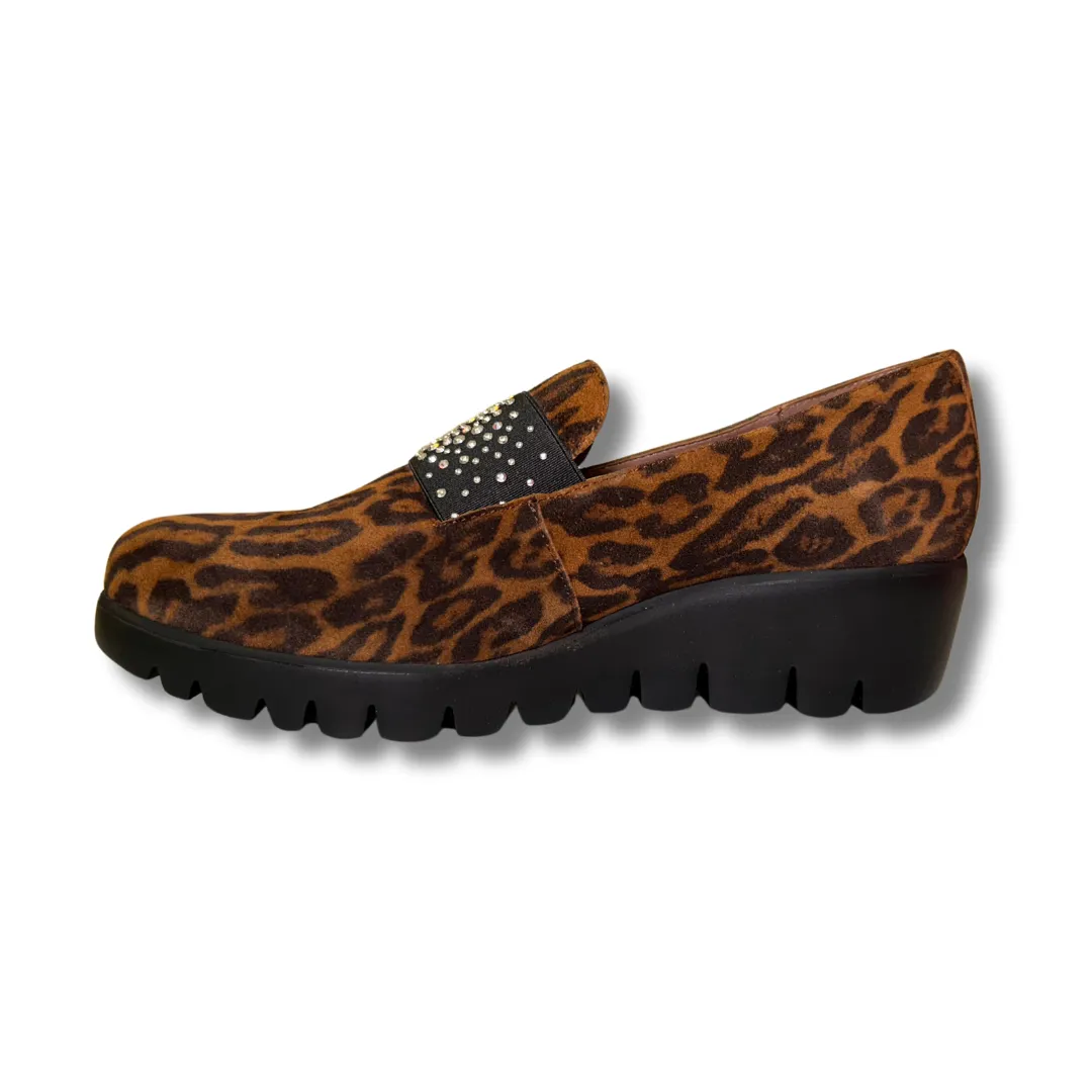 Wonders Womens Calipso Wedge Loafer C-33158 Tabac